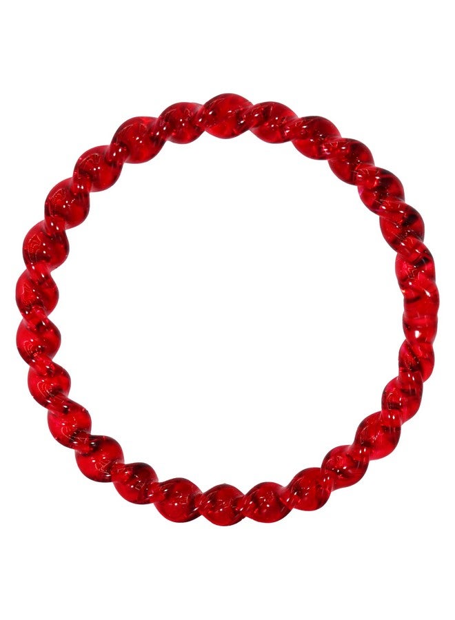 NMII Twisted Design Spiral Crystal Glass Kada Set For Women & Girls | Bangles For Women Glass Bangles Kangan | Glass Bangles Set Red | Crystal Glass Bangles | Kanch ke Kade-(GK37-Baldar-Red-2.8) - Image 2