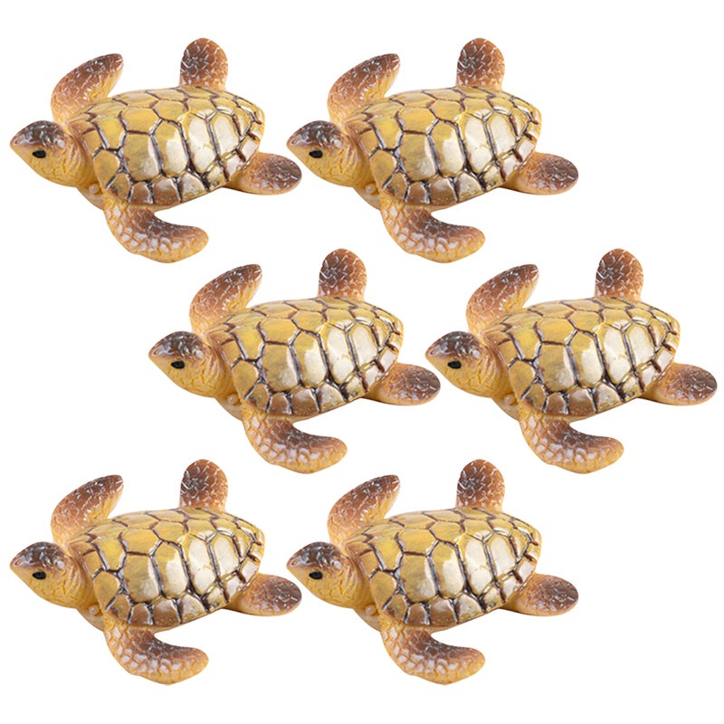 6pcs Miniature Turtle Figurine Turtle Status Landscape Turtle Decorations - Image 3