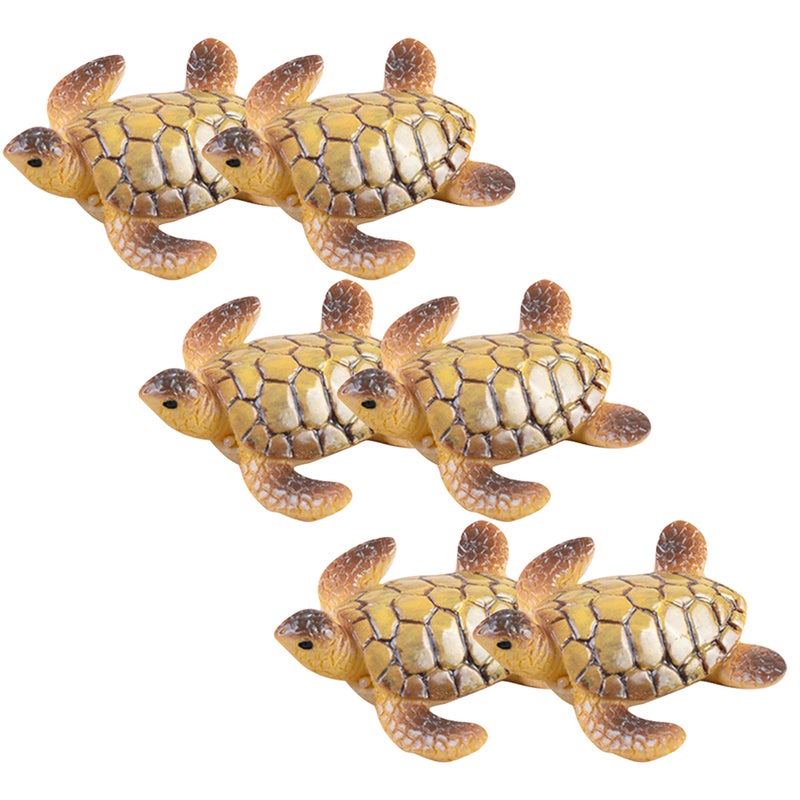 6pcs Miniature Turtle Figurine Turtle Status Landscape Turtle Decorations - Image 1