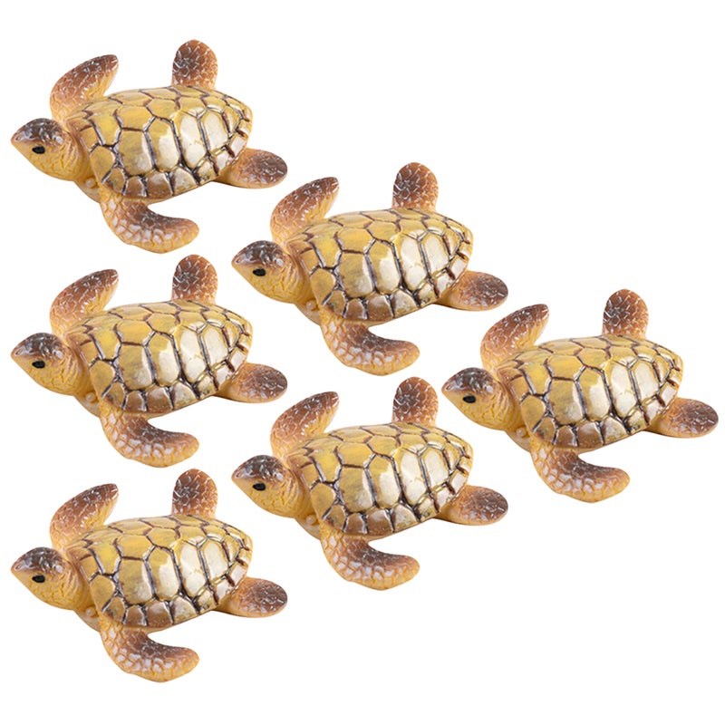 6pcs Miniature Turtle Figurine Turtle Status Landscape Turtle Decorations - Image 5