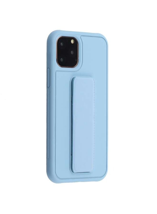 Shockproof PC TPU Protective Back Cover With Wristband Holder For Apple iPhone 12/12 Pro Light Blue - Image 3