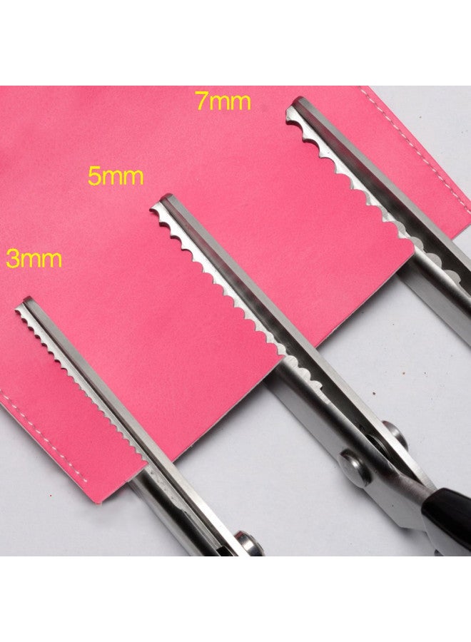 Hui Tong Strong & Sharpe Pinking Shears,Pinking Shears Scissors for Fabric, Serrated and Scalloped Scissors Fabric,3mm,5mm,7mm (Wavy 18mm) - Image 4