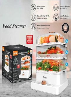 Electric Food Steamer, 1200W Fast Heating with 3 Tiers Stackable Basket, 11 Quart(12L) Large Capacity Simultaneous Cooking for Vegetables, Meats, Grains, Auto Shutoff & Anti-dry Protection - pzsku/Z82D5BE056110E85561ECZ/45/_/1740475274/59201d84-5b37-48a2-856c-db11b2dfde58