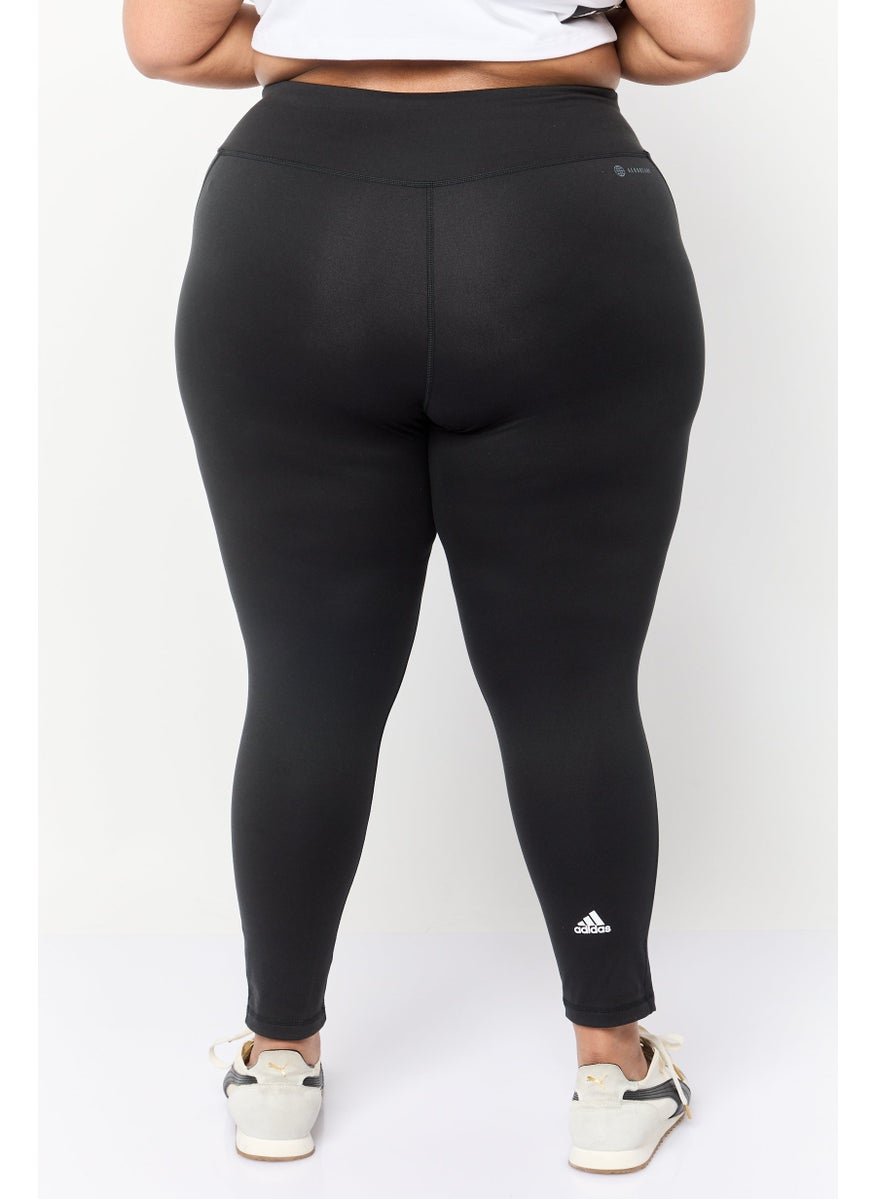 Adidas - Women Plus Size Training 7/8 Leggings, Black - Image 1