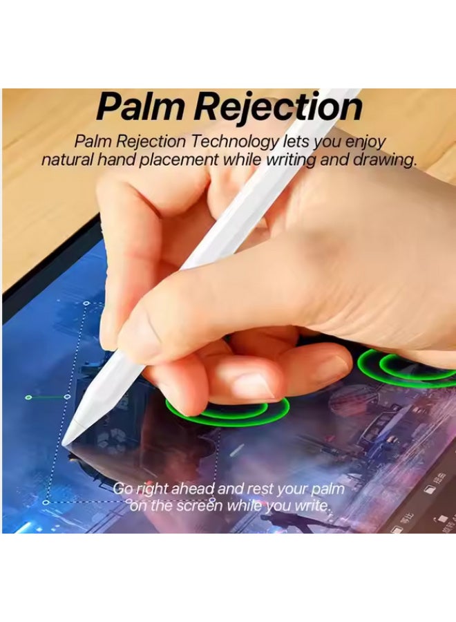 Stylus Pen for iPad 6th to 10th Gen, Apple Pencil 2nd Gen Compatible – Fast Charging, Tilt & Palm Rejection – Works with iPad Pro 11"/12.9", iPad Air 3/4/5, iPad Mini 5/6 – White  - Image 3