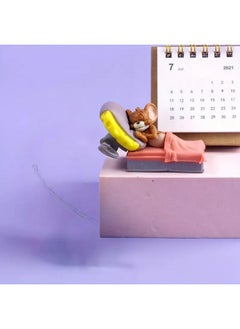 Geekmonkey Geekmonkey Cuddly Companion: Jerry Cheese Bed - Adorable 6.5 cm Figurine (Pack of 1) (jerrycheesebed)  - Image 1