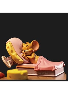 Geekmonkey Geekmonkey Cuddly Companion: Jerry Cheese Bed - Adorable 6.5 cm Figurine (Pack of 1) (jerrycheesebed)  - Image 2