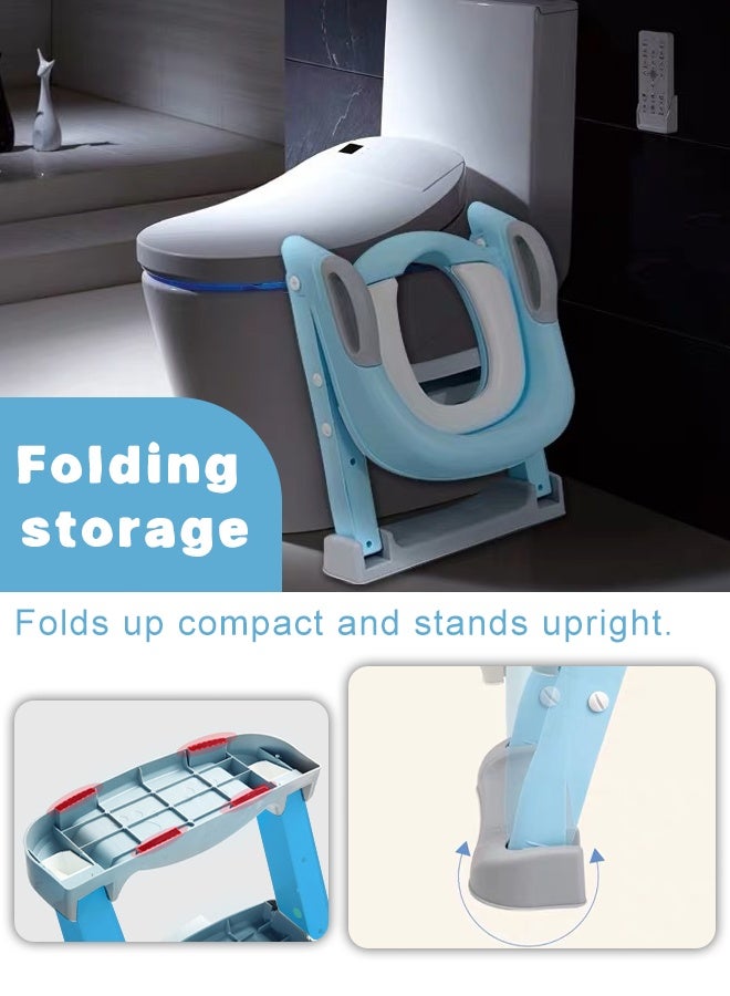 Children's toilet toilet ladder girls baby boys children toilet ladder toilet baby seat toilet rack staircase - Image 3
