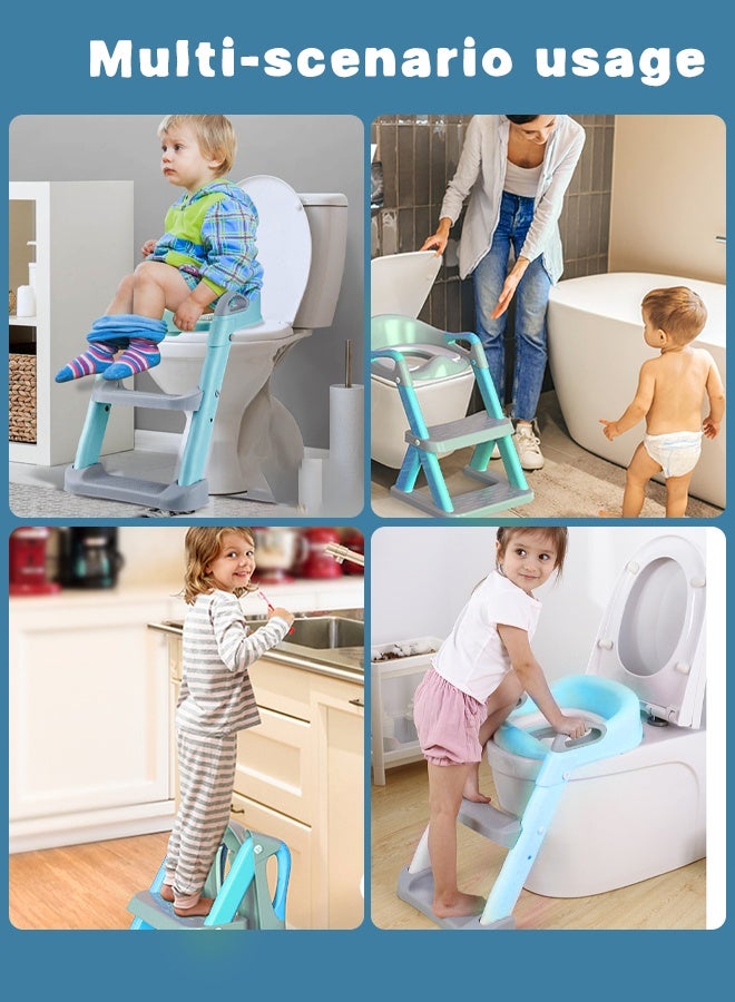 Children's toilet toilet ladder girls baby boys children toilet ladder toilet baby seat toilet rack staircase - Image 2