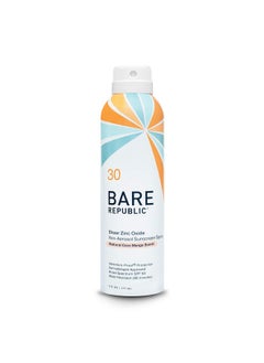 bare republic Mineral Sunscreen Spf 30 Sunblock Spray Sheer And Nongreasy Finish Coconut Mango Scent 6 Fl Oz  - Image 1