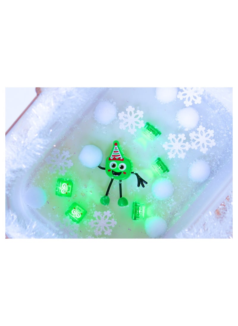 Bamboo Bark - Glo Pals Christmas character & light up baby kids bath toys glow cubes, water play - Image 1