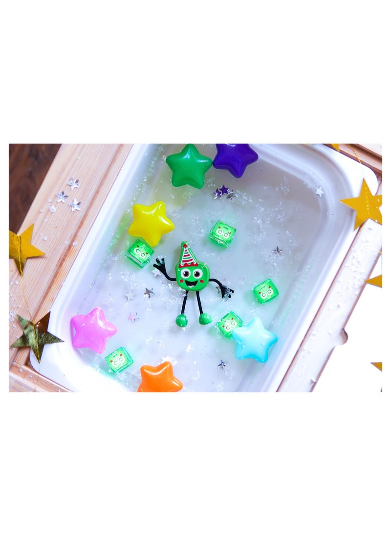 Bamboo Bark - Glo Pals Christmas character & light up baby kids bath toys glow cubes, water play - Image 1