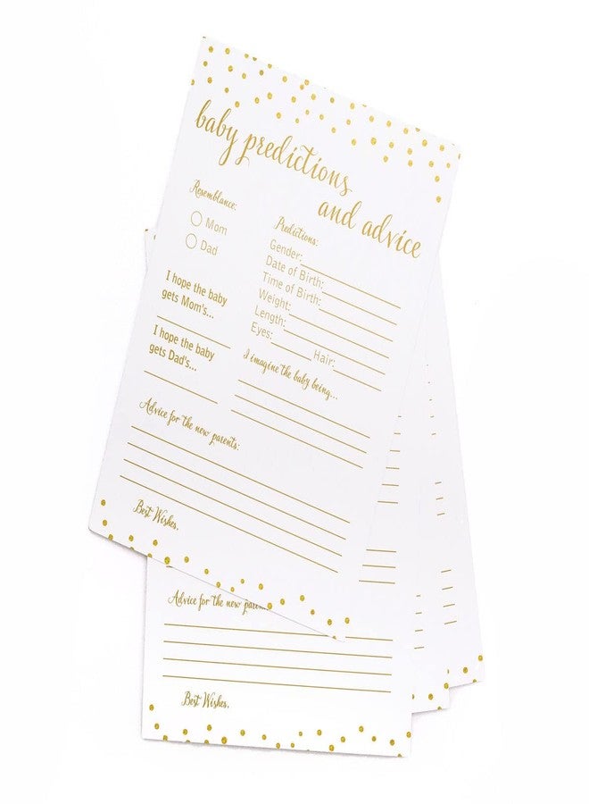 All-Ewired-Up 50 Baby Predictions and Advice - Gold Confetti - Baby Shower Game, New Mom & Dad Card or Mommy & Daddy To Be, Girl or Boy Babies New Parent Message Advice Book, Fun Gender Neutral Party (50-cards) - Image 3