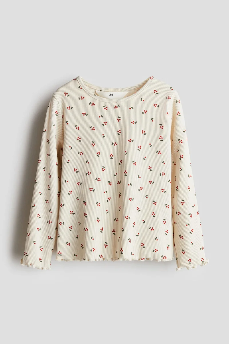 H&M Printed Jersey Top