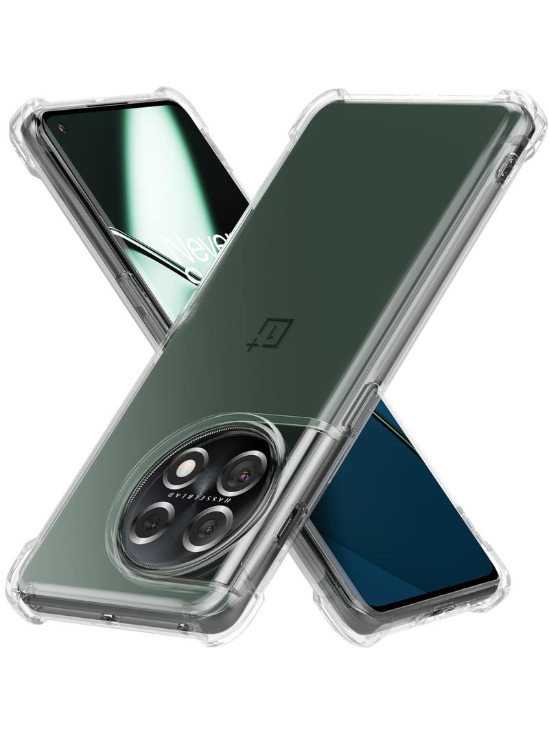 ELTRAZONE OnePlus 11 Crystal Clear Case – Soft TPU Silicone with Slim Shockproof Bumper and Anti-Scratch Design - Image 1