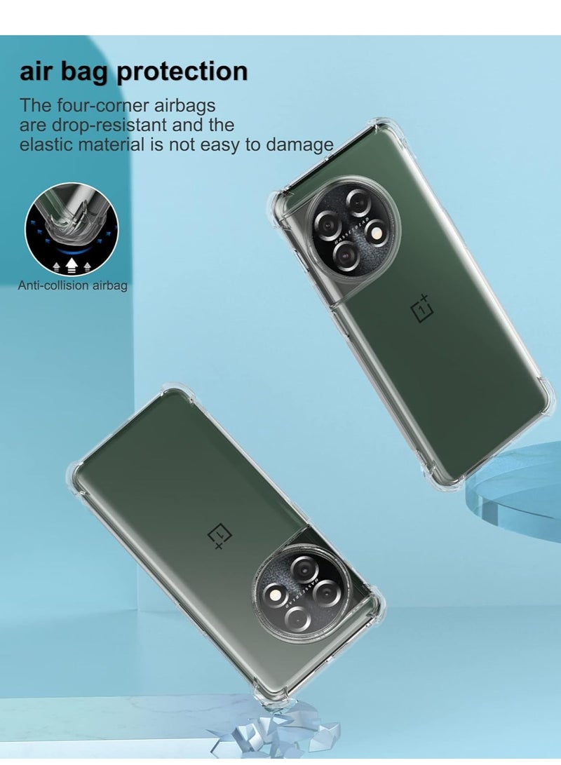 ELTRAZONE OnePlus 11 Crystal Clear Case – Soft TPU Silicone with Slim Shockproof Bumper and Anti-Scratch Design - Image 5