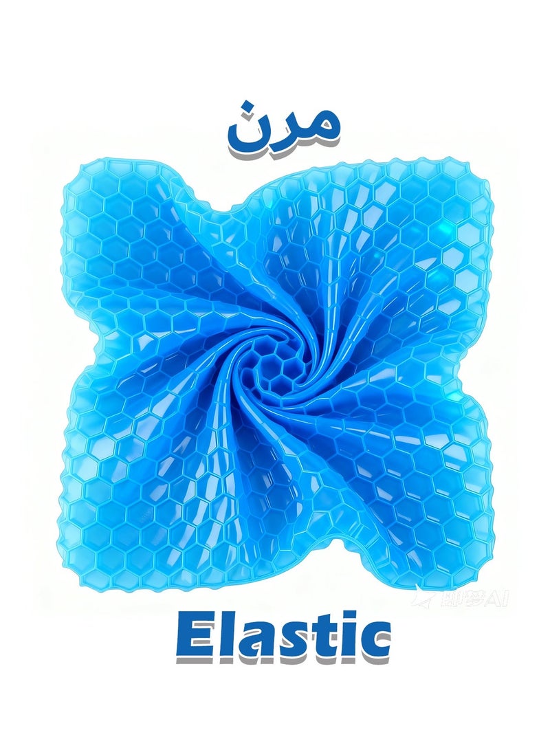 Gel Seat Cushion, Cooling Seat Cushion, Breathable Honeycomb Design Absorbs Pressure Points Seat Cushion, Gel Cushion for Office Chair, Home Car Seat Cushion for Wheelchair - Image 5