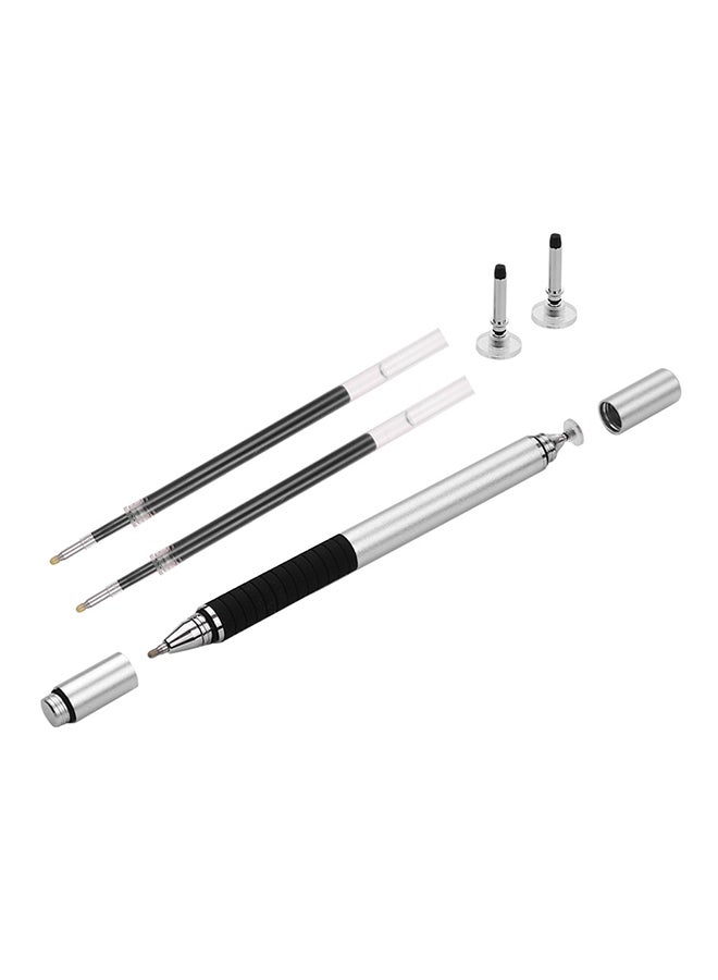 2-Piece Precision Stylus Pen With Refill And Disc Tip Touchscreen Multicolour - Image 1