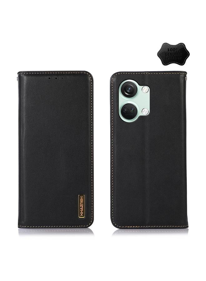 S-TOP Case For OnePlus Nord 3 / Ace 2V KHAZNEH Nappa Top Layer Cowhide Leather Phone Case - Image 1