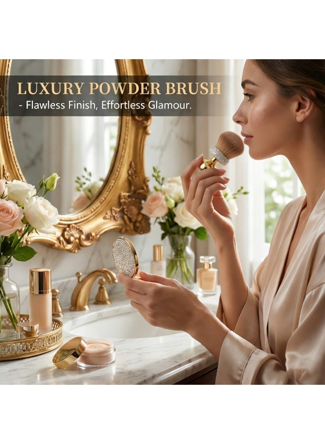 cosmiracle Multi-Functional Large Mushroom Makeup Brush, Dual-Use Powder & Blush Brush, Soft Fluffy Cosmetic Brush for Foundation, Bronzer & Loose Powder, Portable Beauty Tool for Daily Makeup, Travel, Dressing Room, Salon & Makeup Artist Use, Suitable for Beginners & Makeup Enthusiasts - Image 2