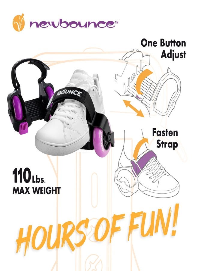 New Bounce New-Bounce Heel Wheel Skates - Jet Wheelies for Shoes - Adjustable Roller Heel Skates for Kids - One Size Fits Most - Image 5