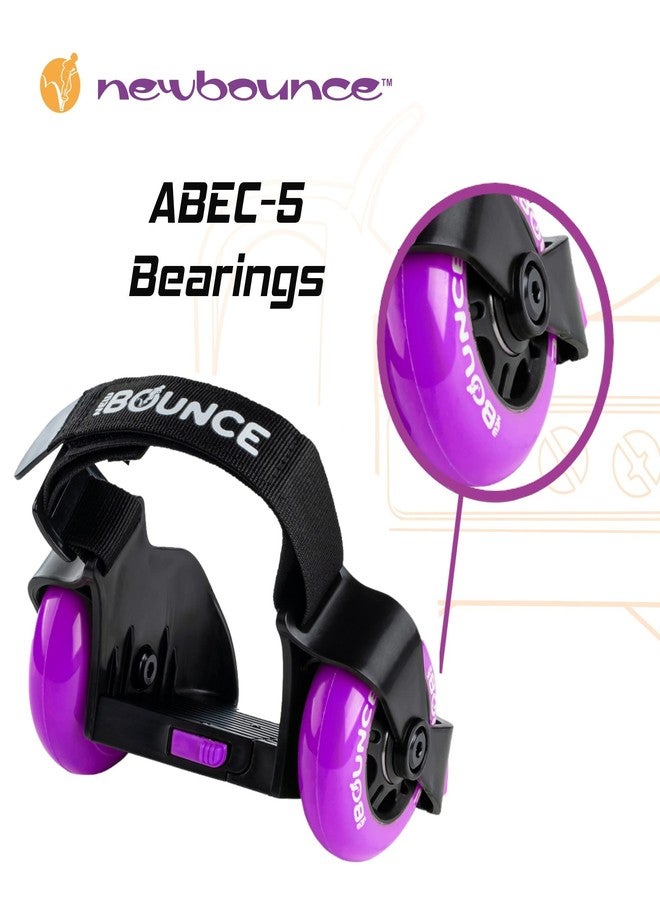 New Bounce New-Bounce Heel Wheel Skates - Jet Wheelies for Shoes - Adjustable Roller Heel Skates for Kids - One Size Fits Most - Image 4