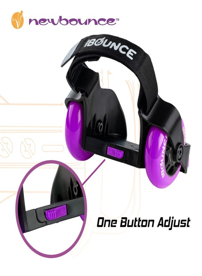 New Bounce New-Bounce Heel Wheel Skates - Jet Wheelies for Shoes - Adjustable Roller Heel Skates for Kids - One Size Fits Most - Image 3