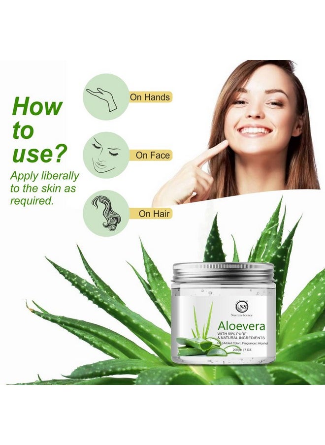 Nuerma Science Crystal Clear Aloe Vera Gel For Face, With Pure Aloe Vera & Vitamin E For Skin And Hair - 200 Gm  - Image 4