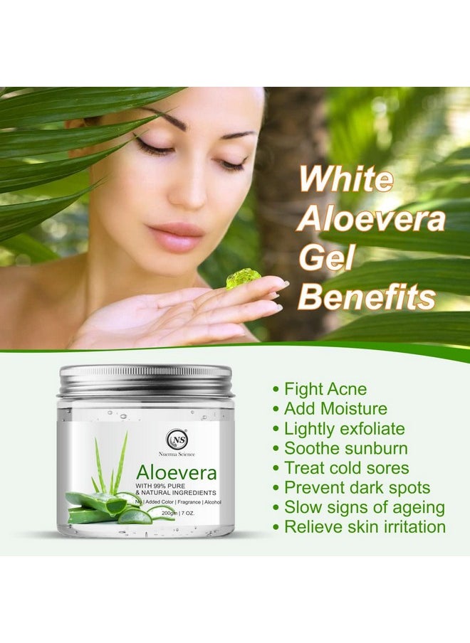 Nuerma Science Crystal Clear Aloe Vera Gel For Face, With Pure Aloe Vera & Vitamin E For Skin And Hair - 200 Gm  - Image 3