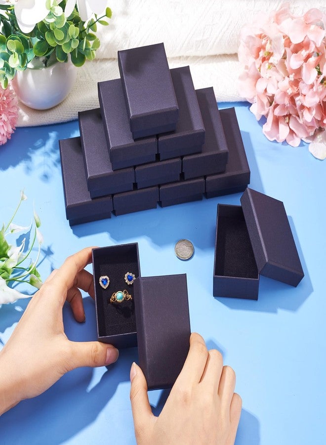Craftdady 24pcs 3 x 2 x 1 Inch Small Gift Boxes Cardboard Jewelry Necklace Boxes Earring Pendants Boxes Black Rectangle Sponge Ring Boxes for Bracelet Jewelry Display - Image 3
