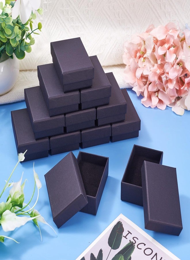 Craftdady 24pcs 3 x 2 x 1 Inch Small Gift Boxes Cardboard Jewelry Necklace Boxes Earring Pendants Boxes Black Rectangle Sponge Ring Boxes for Bracelet Jewelry Display - Image 5