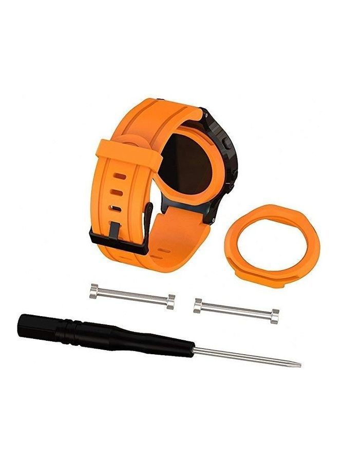 NIBEMINENT Silicone Sport Wrist Strap For Garmin Forerunner 225 Orange - Image 2