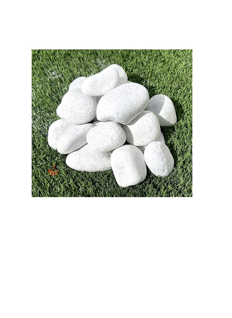 KNP White Marble Pebbles 20KG Bag 3-5 cm  - Image 3