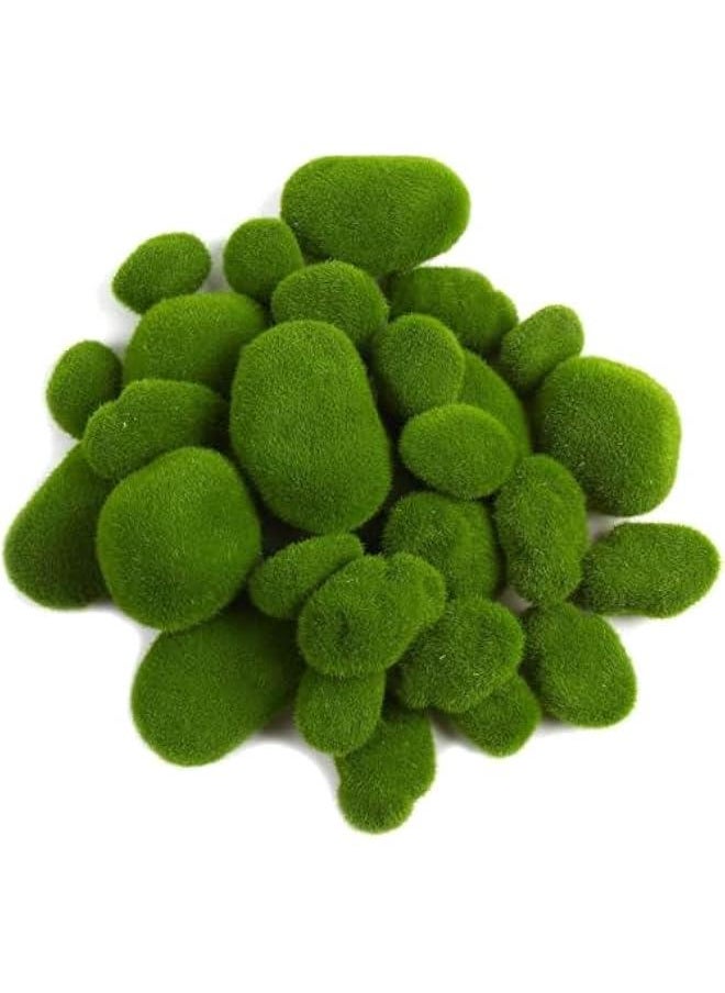 Generic 34 Pieces Artificial Moss Stone Ornaments, Artificial Moss for Flower Pots, Gardens, Glass Containers, Potted Plants, Miniature Gardens, Crafts  - Image 1