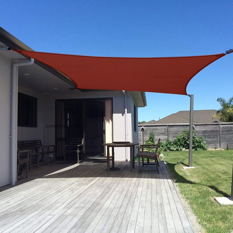 SUNNY GUARD Sun Shade Sail 10' x 13' Rectangle Terra Red UV Block Sunshade for Backyard Yard Deck Patio Garden Outdoor Activities and Facility(We Make Custom Size) - Image 1