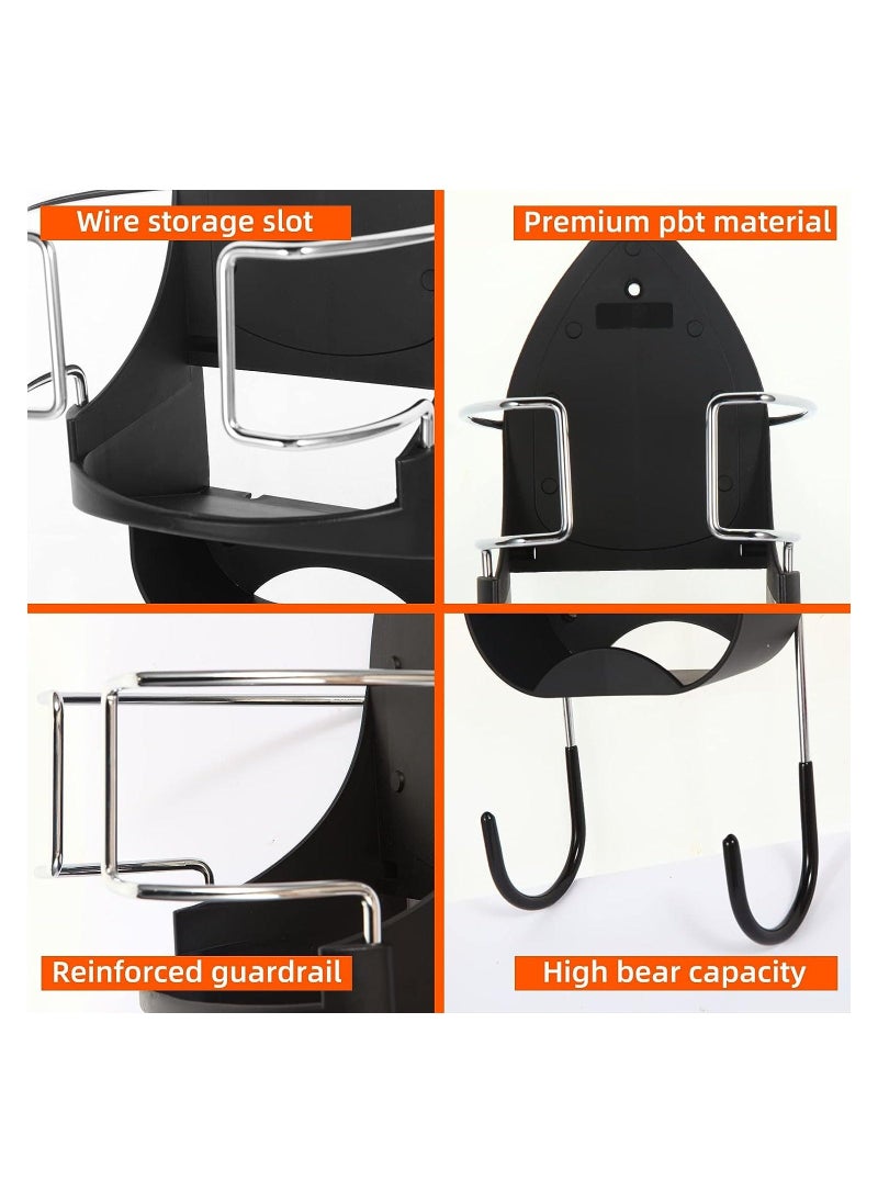 Ironing Board Hanger Wall Mount, Ironing Board Holder Organizer Wall Rack, Ironing Board Organizer, Heat Resistant Iron Holder Removable Hooks for Laundry Rooms Storage Rack Hanging Shelf Hanger - Image 5