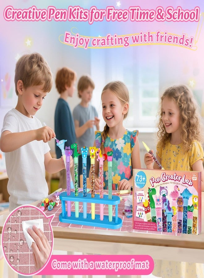 Subao 73+ DIY Glitter Gel Pens Making Kit,Pen Creator Studio,Make Your Own 20 Sparkly Colorful Pens,Creative Arts and Crafts for Kids,Birthday Christmas Gifts for Girls 5 6 7 8 9 10 11 12 Years Old - Image 3