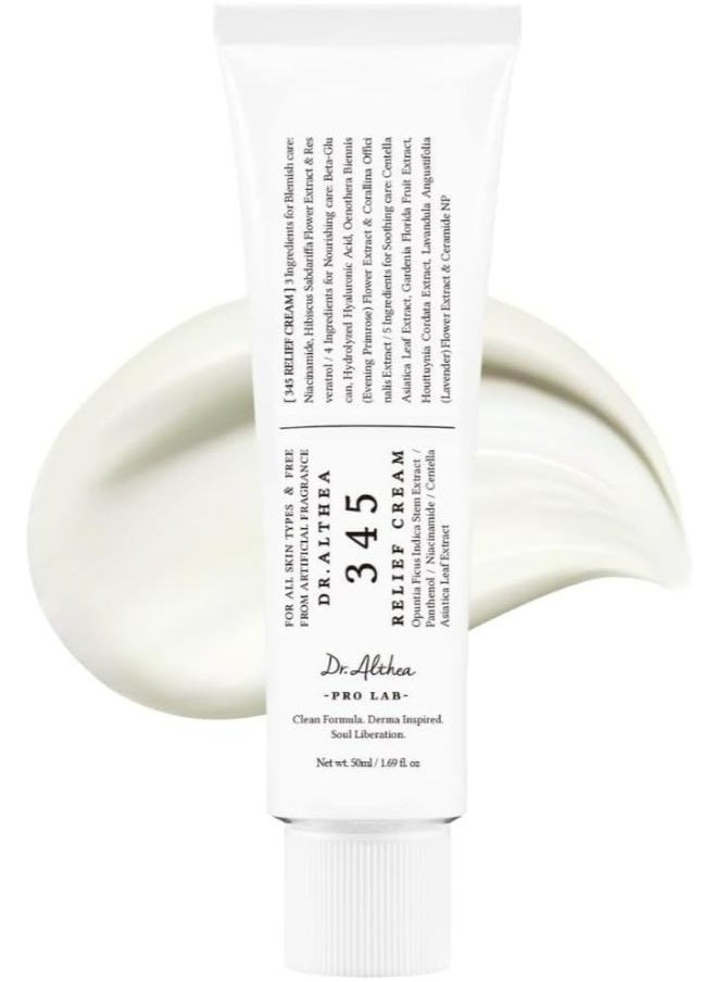 Dr.althea Relief Cream Daily Face Moisturizer Blemish Relief Care Soothing Recovery And Moisture with Niacinamide Panthenol Korean Vegan Skincare for All Skin Types 50 ML  - Image 2