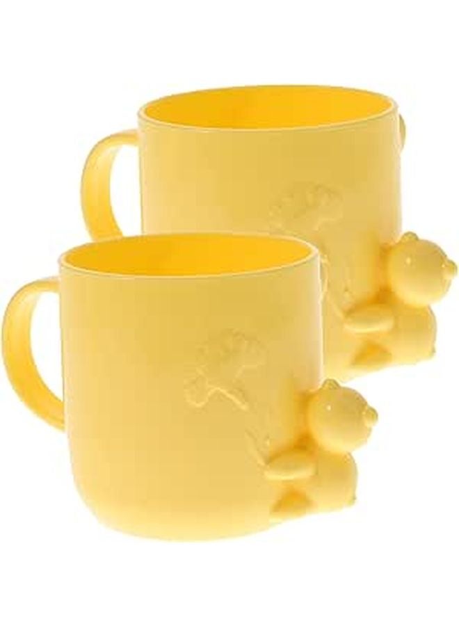 2Pcs Cute Bear Design Toothbrush Cups Portable Mouthwash Cups Random Colors Bathroom Rinsing - Image 1