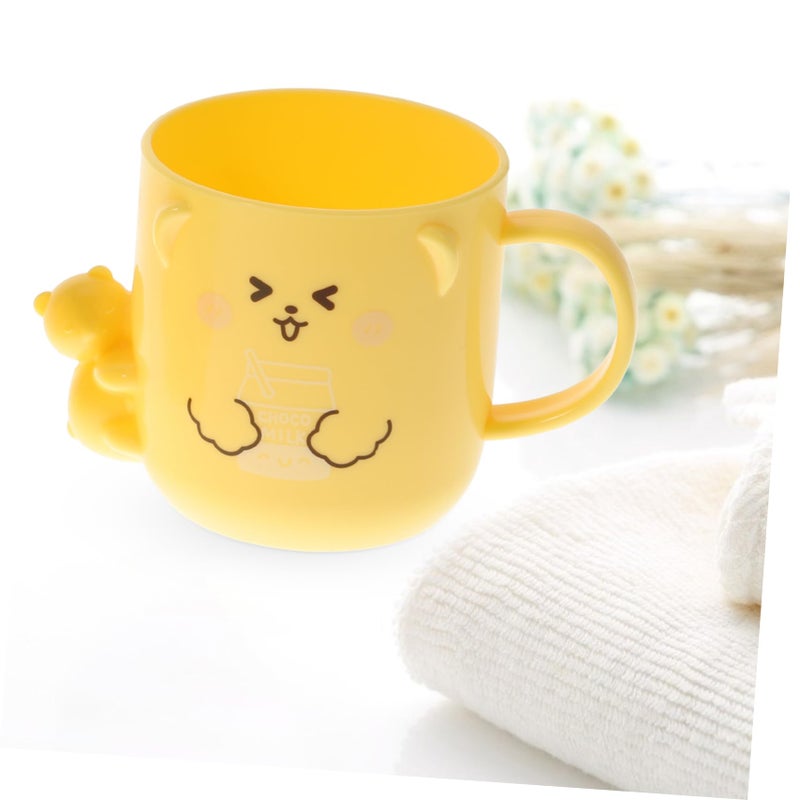 2Pcs Cute Bear Design Toothbrush Cups Portable Mouthwash Cups Random Colors Bathroom Rinsing - Image 4