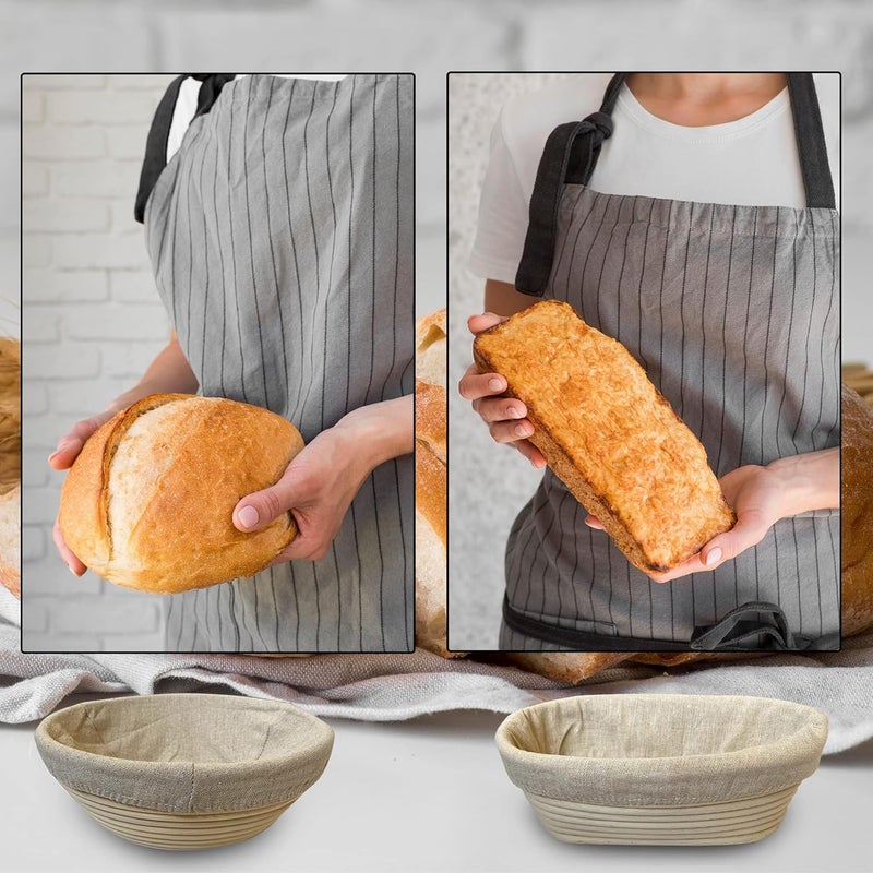 RoEsha 9 Inch Round Bread Banneton Proofing Basket Set of 2 – Sourdough Proofing basket kit for Artisanal Baking – Bread Making Tools For Professional & Home Bakers (9 inch round- 2 pack) - Image 5