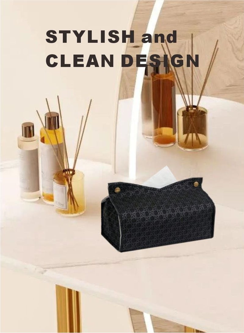 هيرباص الأنسجة مربع بو الجلود الأنسجة حامل للحمام ، منضدية ، سيارة. - Image 4