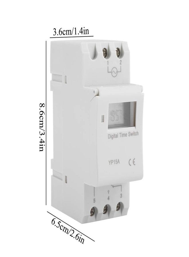 MAXWELL 5 Pin Weekly Programmable Digital Time Switch for DIN Rail Installation | LCD Display | AC 220V - Image 3