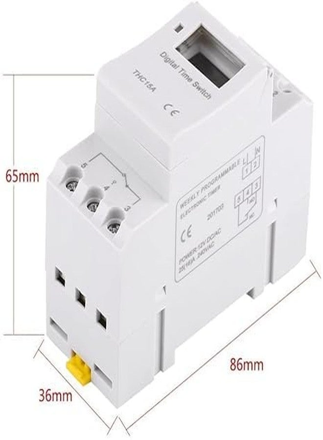 MAXWELL 5 Pin Weekly Programmable Digital Time Switch for DIN Rail Installation | LCD Display | AC 220V - Image 4