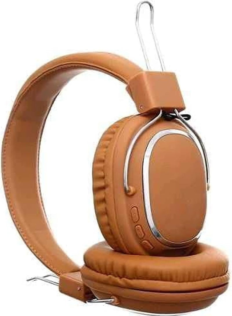 SODO SD-1004 Dual Mode "Bluetooth-FM", Wired/Wireless Headphone - Brown Caramel  - Image 3