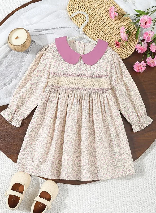 Take Two Take Two Girls Cotton Floral Print A-Line Dress