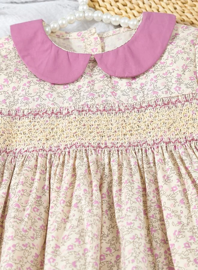 Take Two Take Two Girls Cotton Floral Print A-Line Dress
