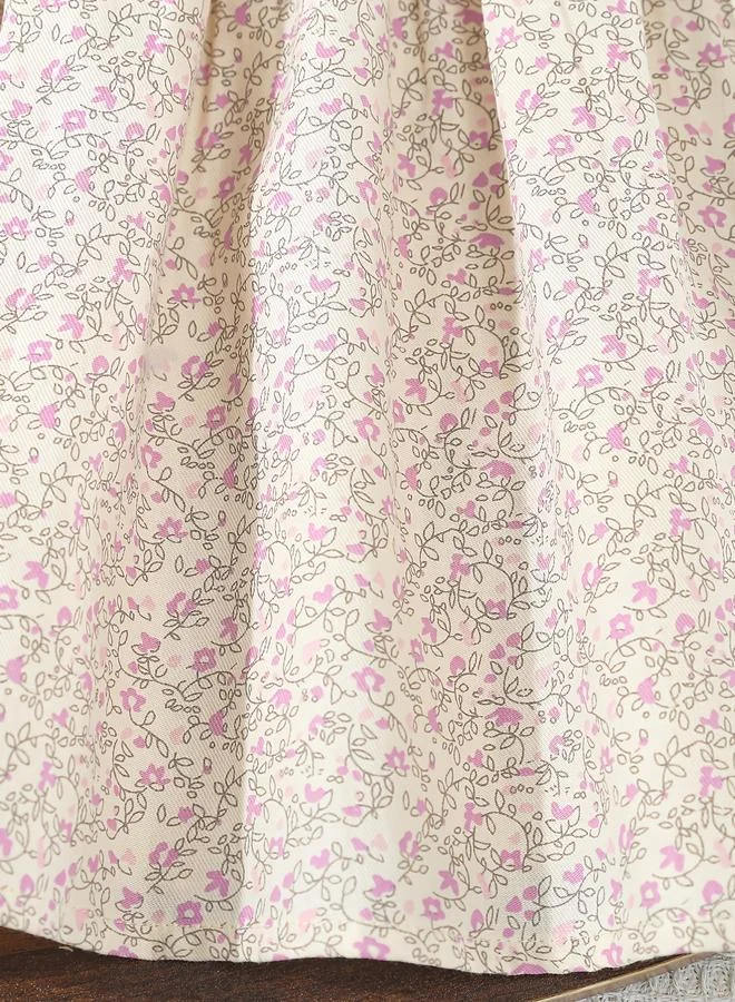 Take Two Take Two Girls Cotton Floral Print A-Line Dress