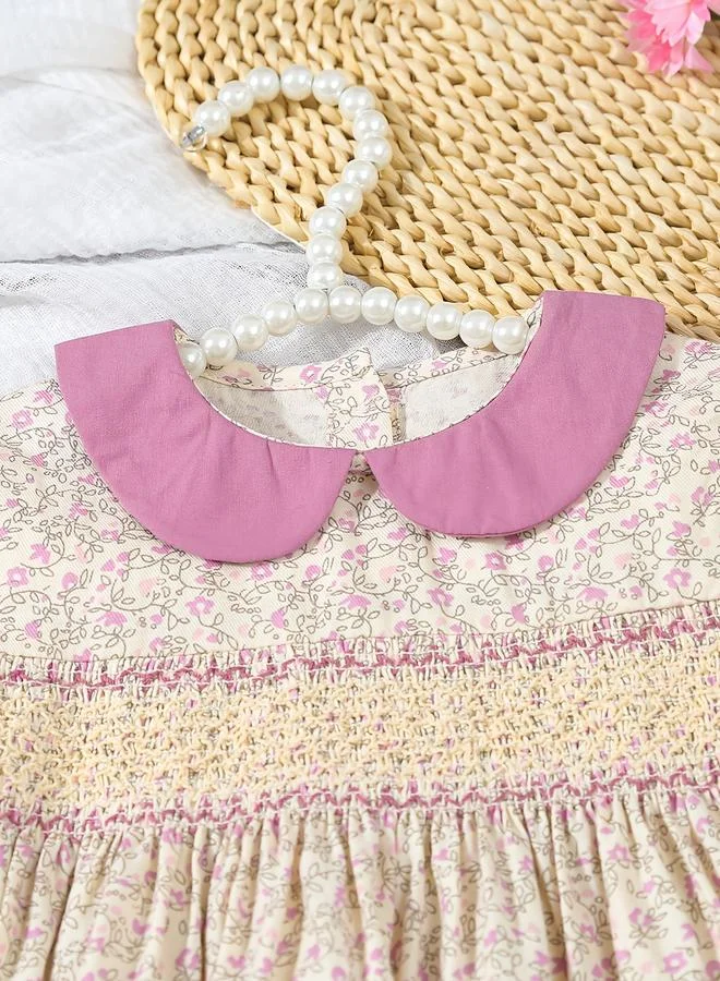 Take Two Take Two Girls Cotton Floral Print A-Line Dress