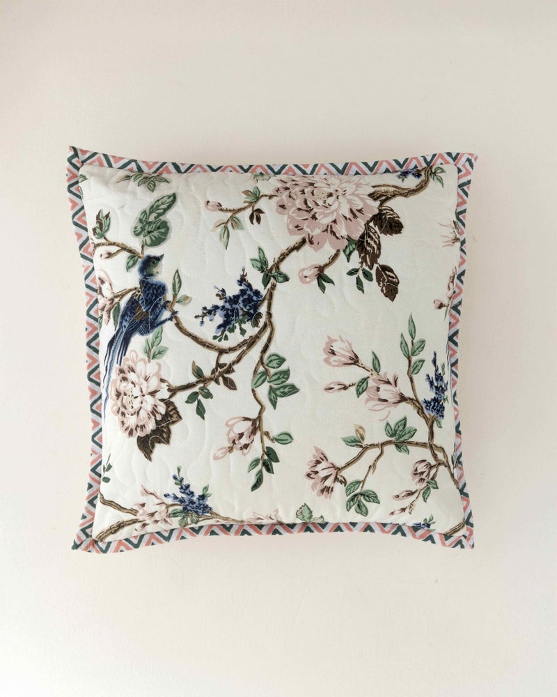Clasiko Premium Cotton Cushion Covers; Set of 2; 18x18 Inches; Vibrant Florals - Image 3